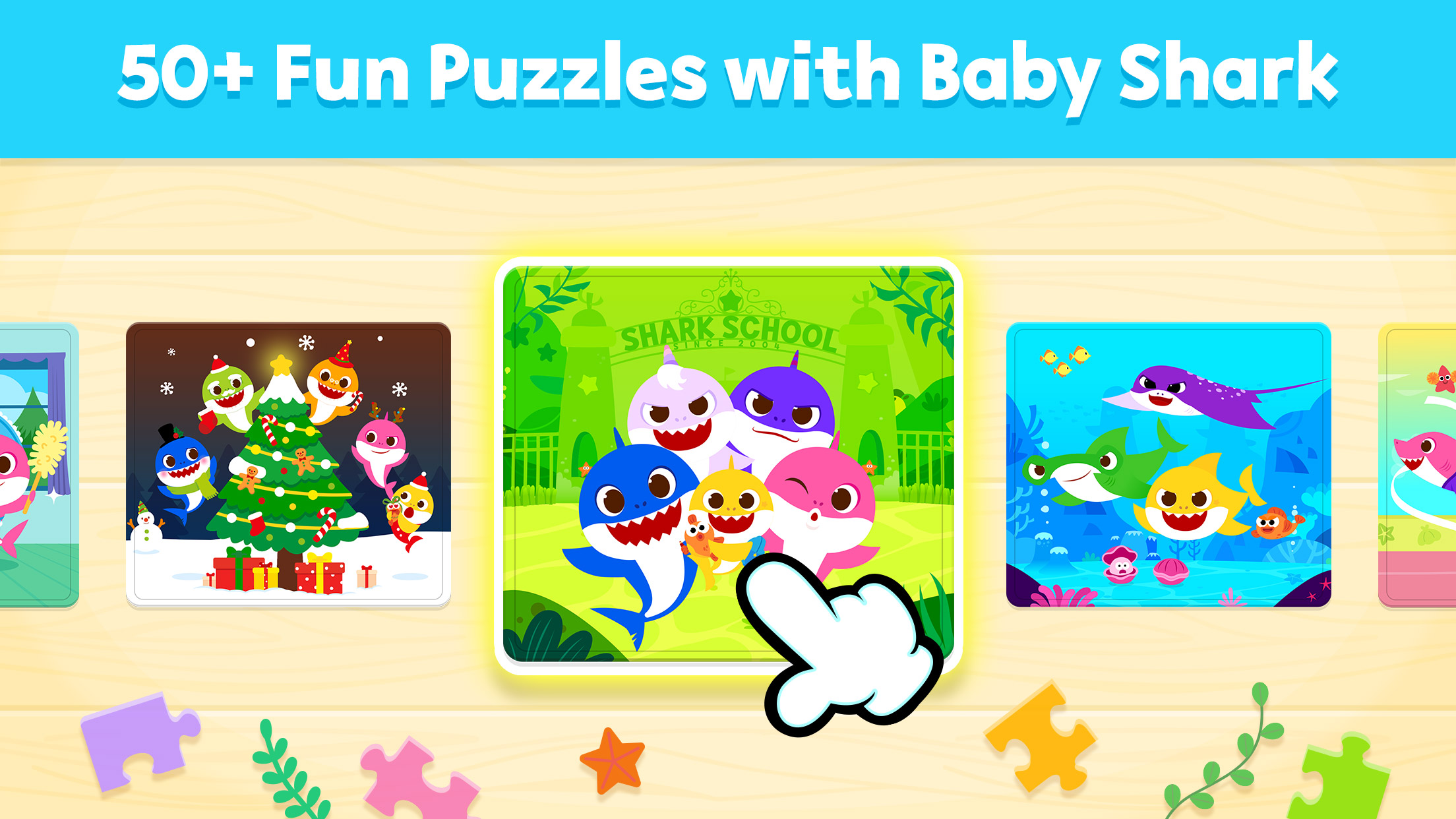 اسکرین شات 6 برنامه Baby Shark Jigsaw Puzzle Fun