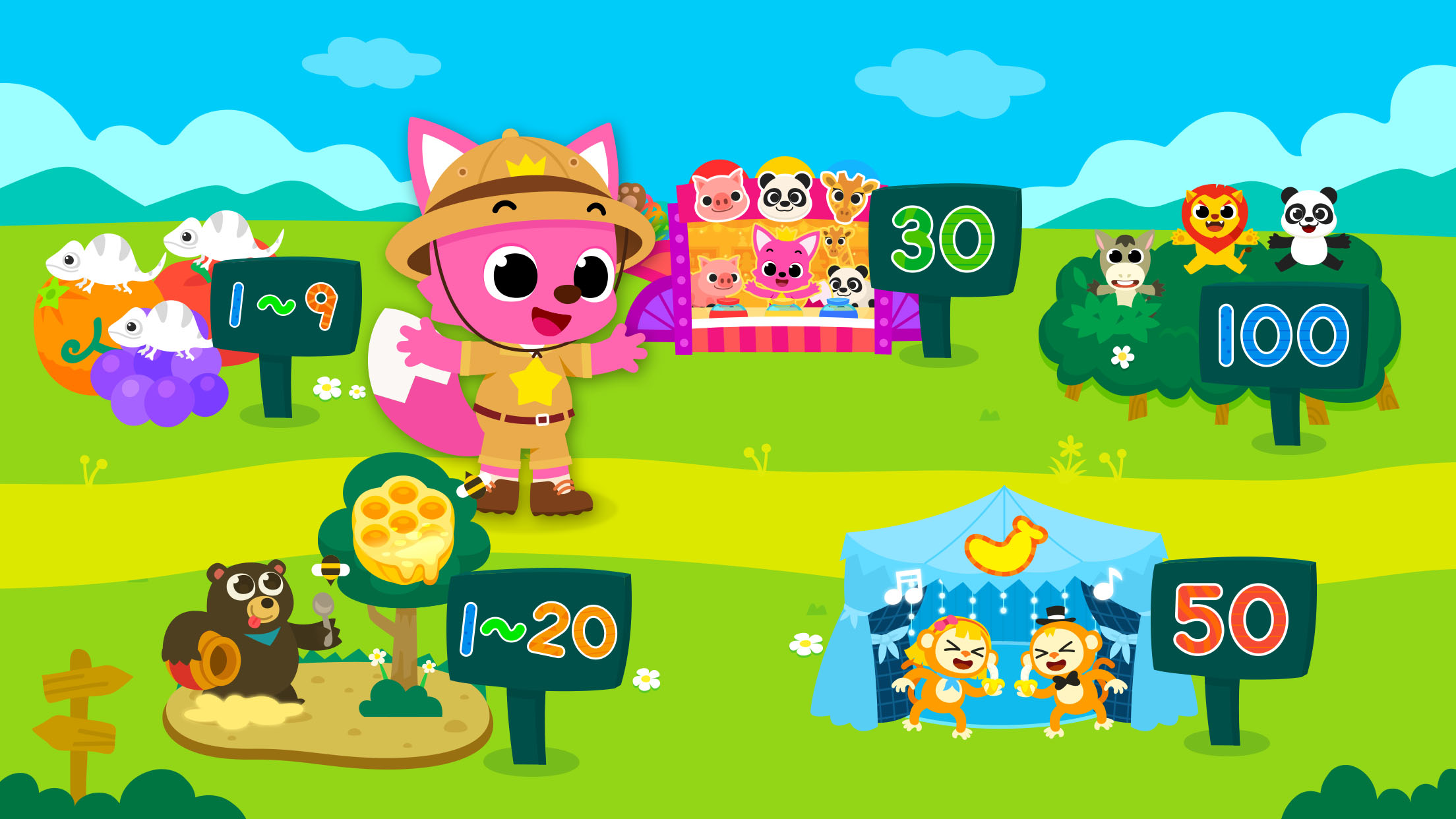 اسکرین شات 5 برنامه Pinkfong Numbers Zoo: Kid Math