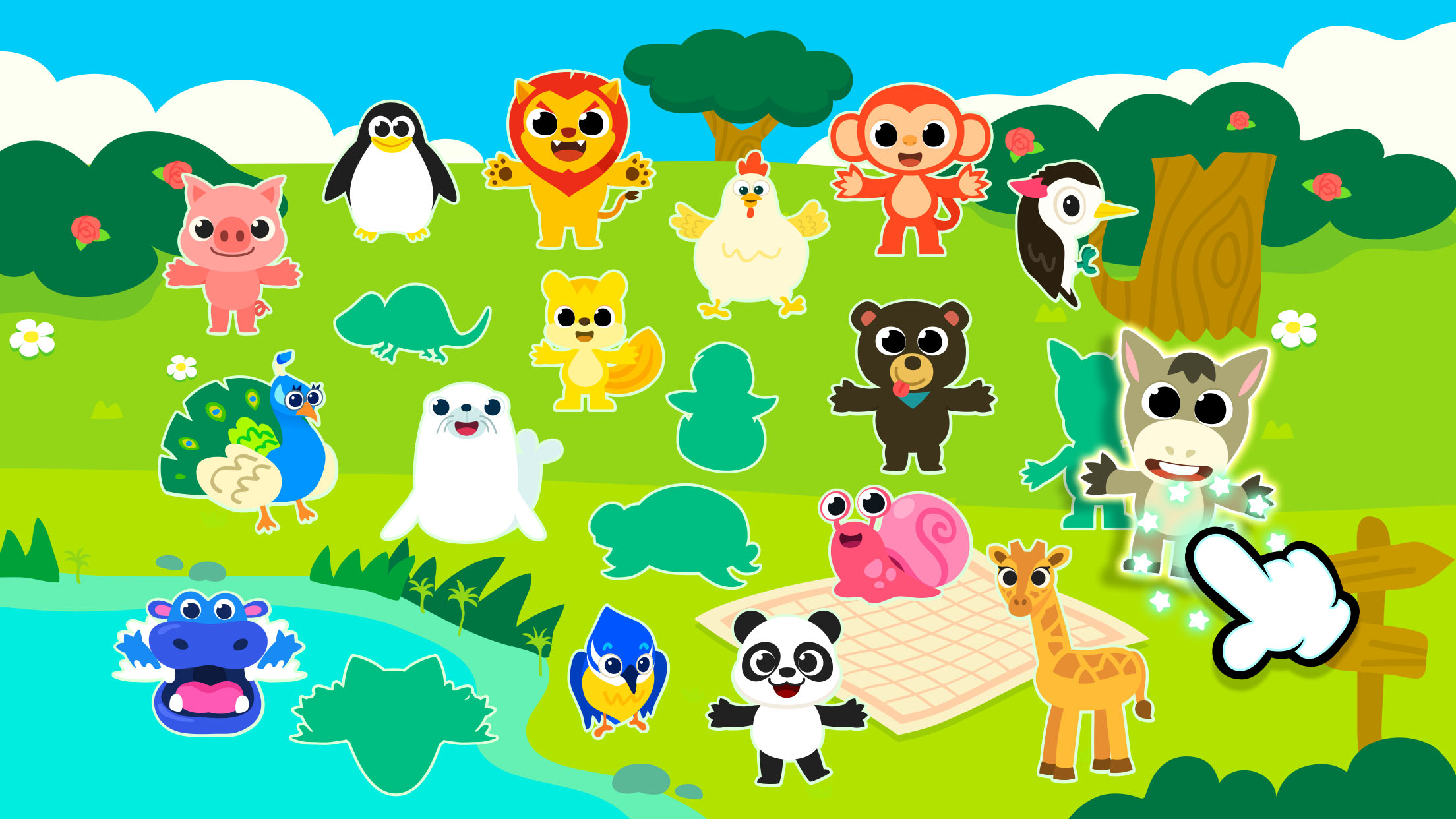 اسکرین شات 1 برنامه Pinkfong Numbers Zoo: Kid Math