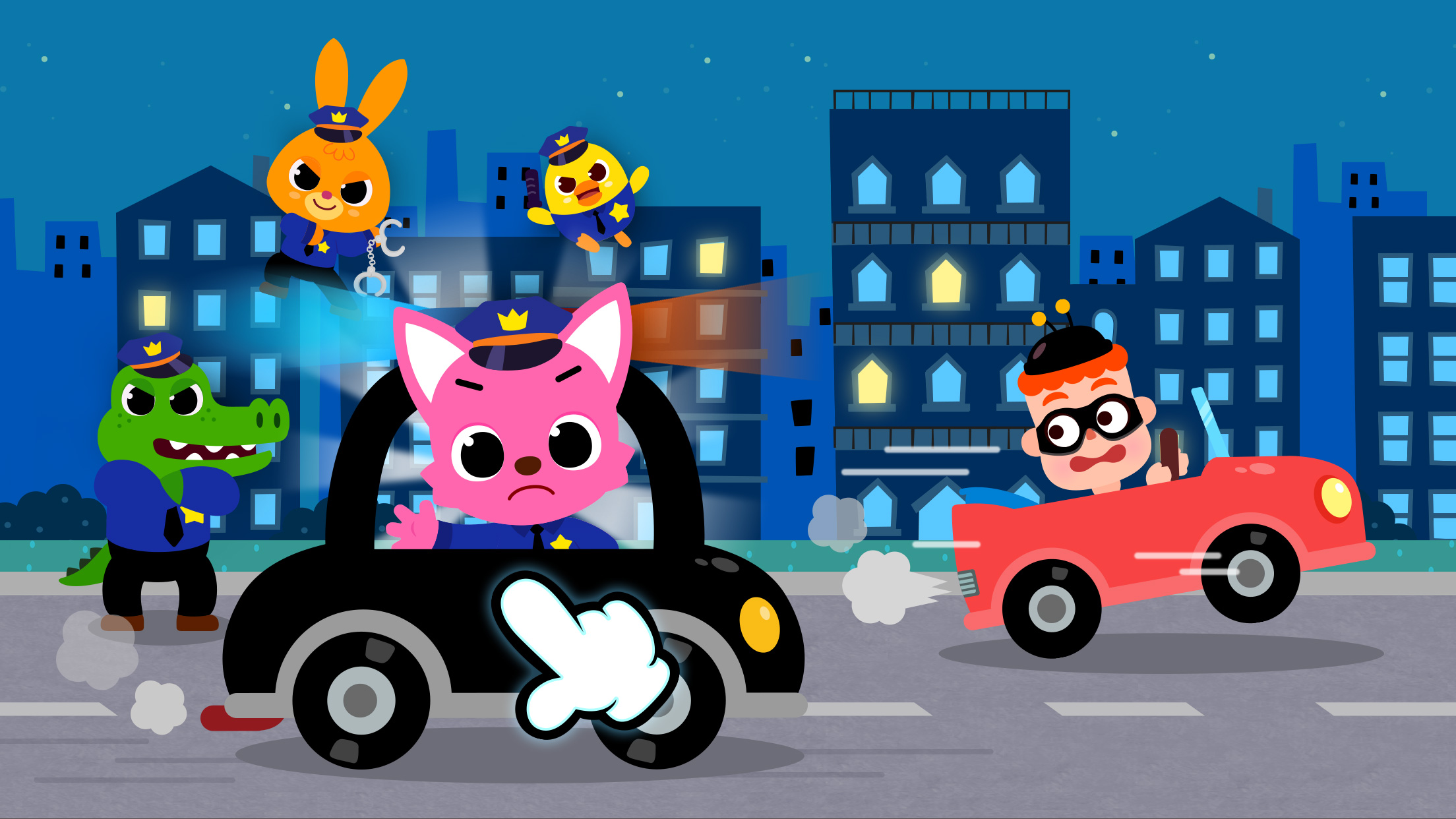 اسکرین شات 3 برنامه Pinkfong Police Heroes Game