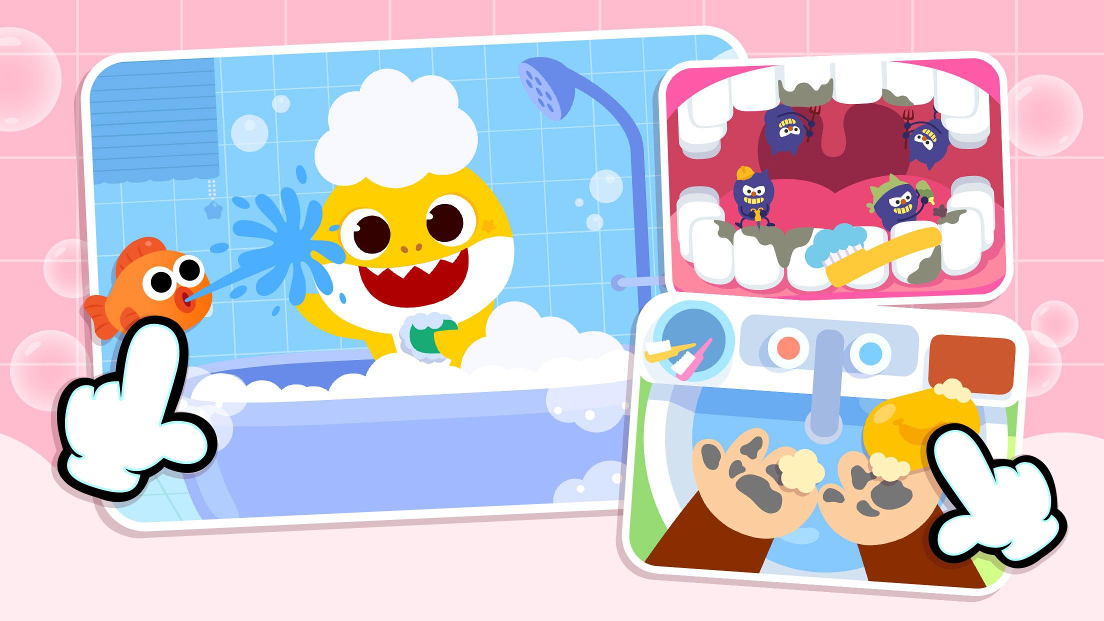 اسکرین شات 3 برنامه Baby Shark: Wash Your Hands