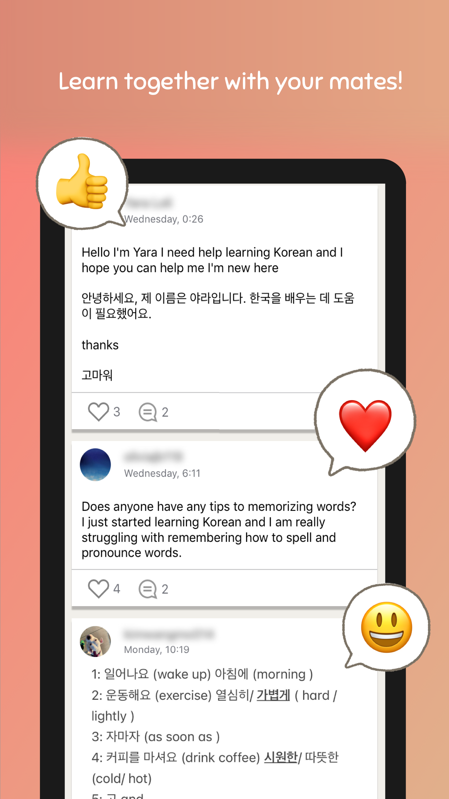 اسکرین شات 3 برنامه Eggbun: Learn Korean Fun