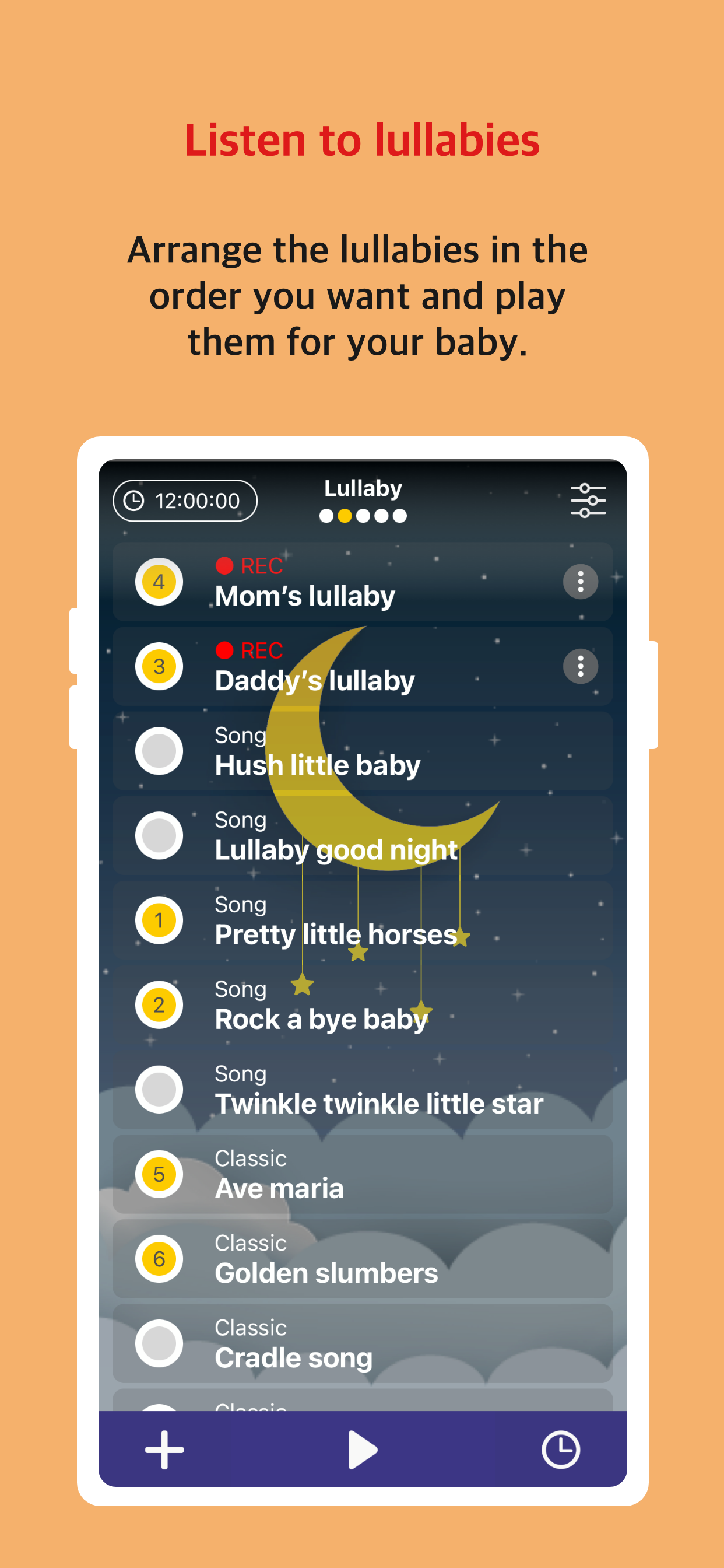اسکرین شات 2 برنامه Don't cry my baby (lullaby)