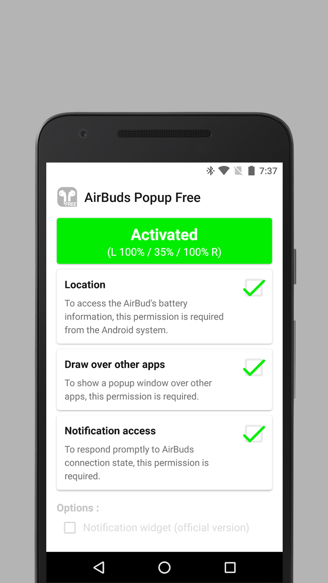 اسکرین شات 4 برنامه AirBuds Popup - airpod battery