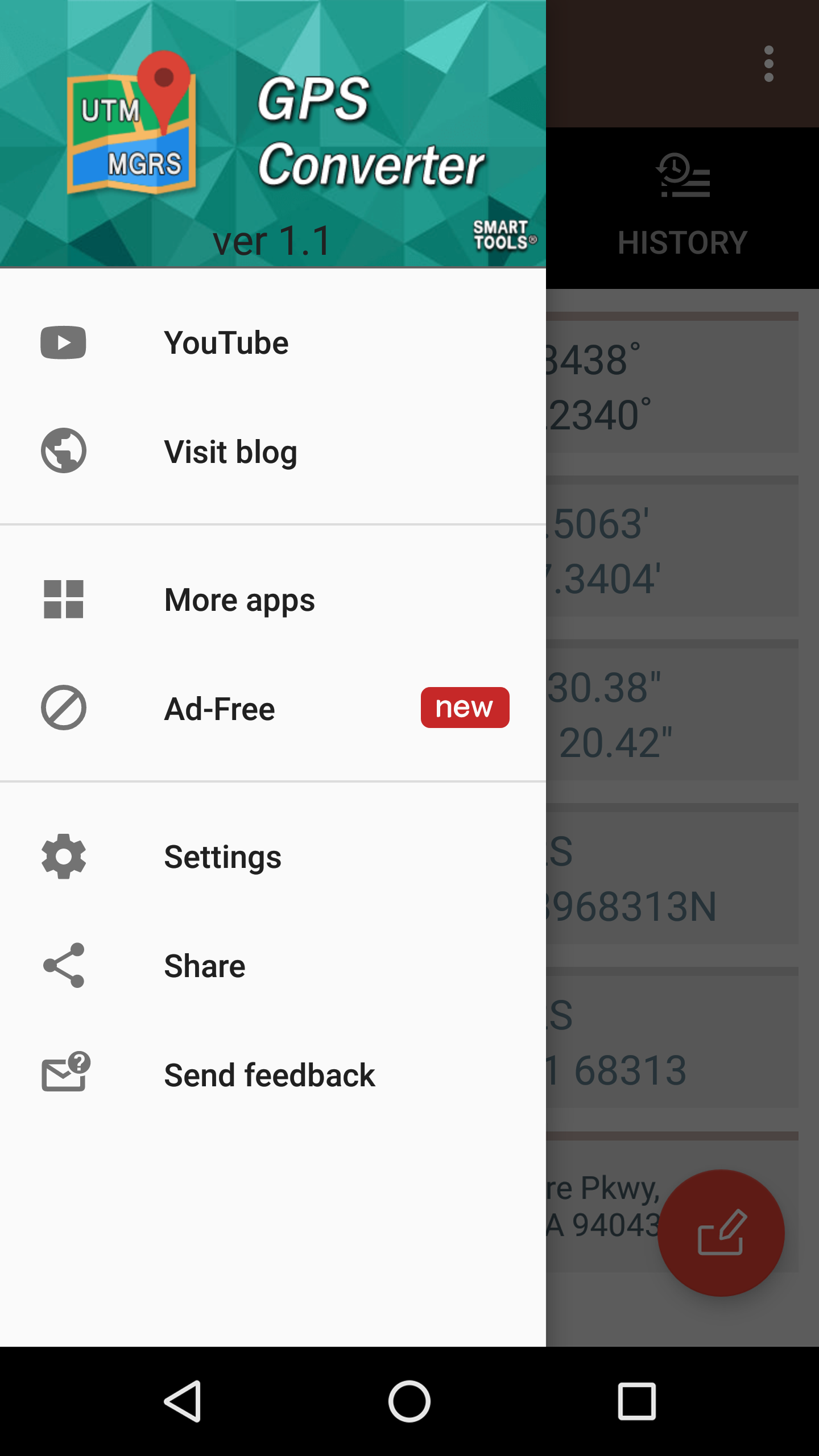 اسکرین شات 8 برنامه GPS coordinate converter
