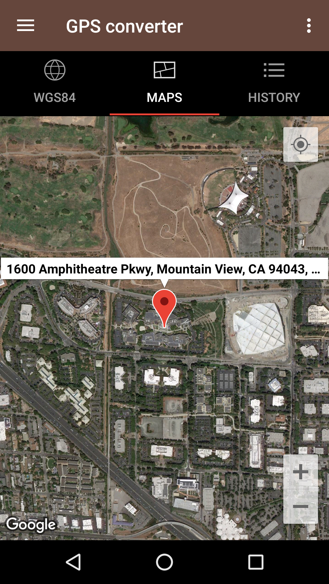 اسکرین شات 5 برنامه GPS coordinate converter