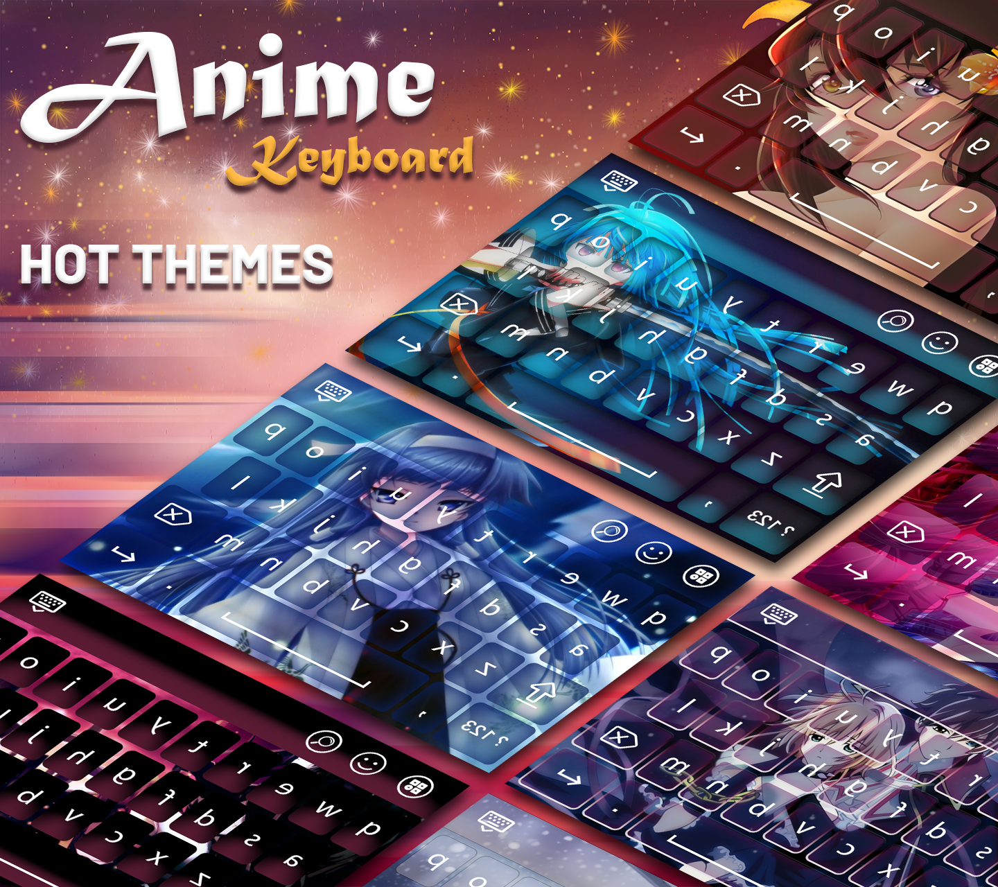 اسکرین شات 6 برنامه Keyboard - Anime Keyboard