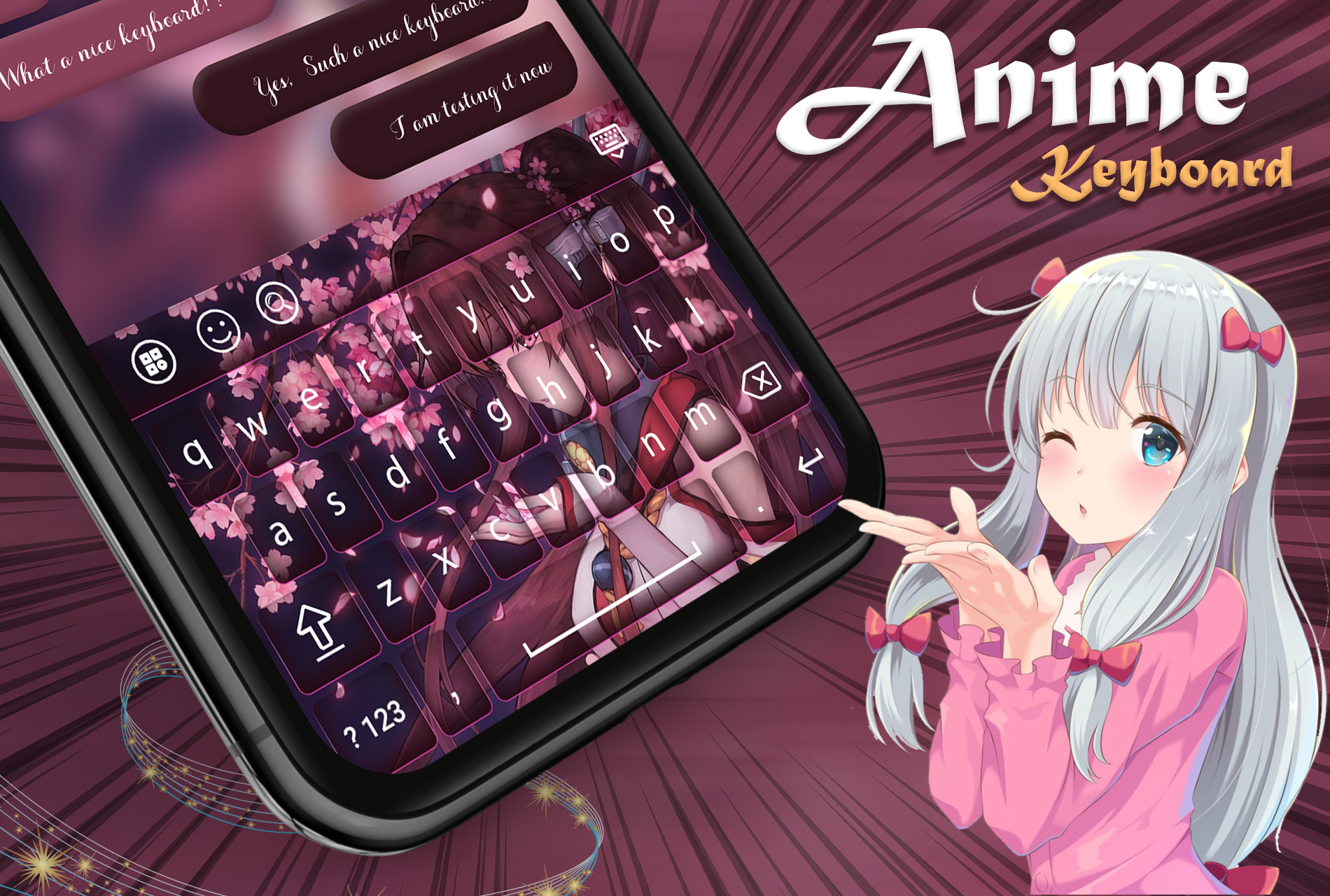 اسکرین شات 4 برنامه Keyboard - Anime Keyboard