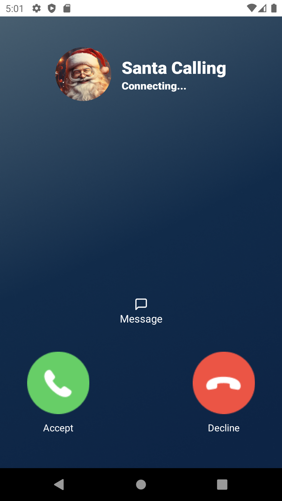 اسکرین شات 2 برنامه A Call From Santa Prank