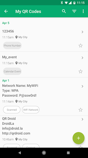 اسکرین شات 8 برنامه QR Droid