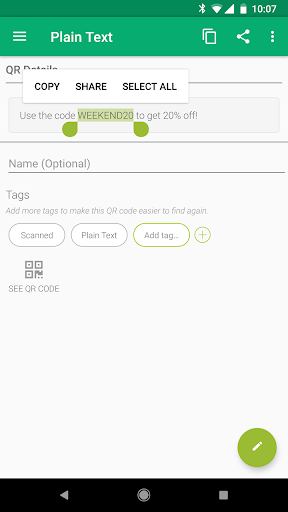 اسکرین شات 4 برنامه QR Droid