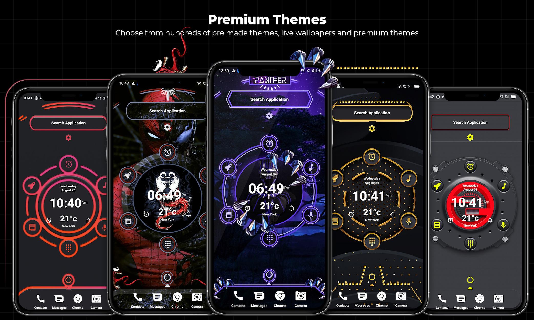 اسکرین شات 4 برنامه Alpha Hybrid Launcher 4D theme