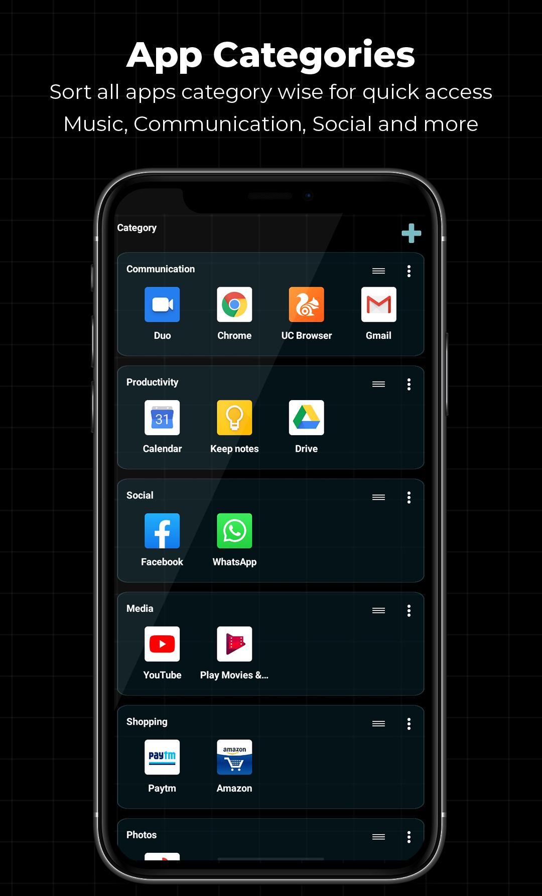 اسکرین شات 7 برنامه Alpha Hybrid Launcher 4D theme