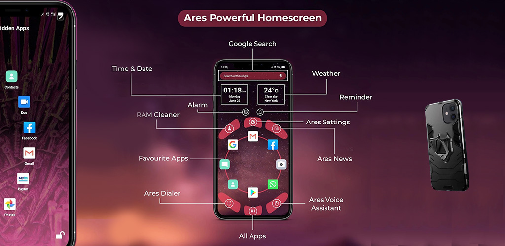 اسکرین شات 1 برنامه Ares Launcher -Themes Launcher