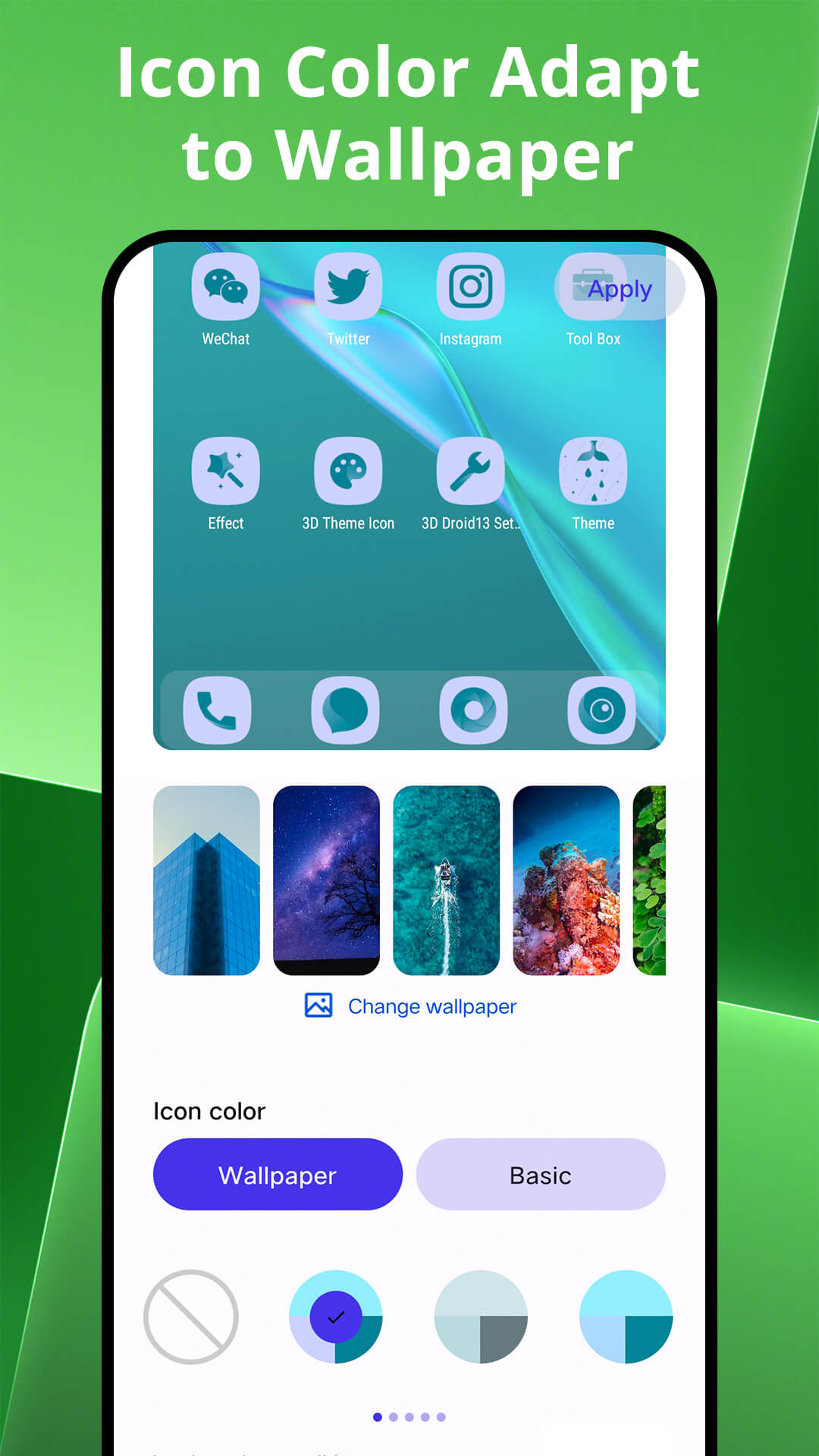 اسکرین شات 3 برنامه 3D Droid15 Launcher