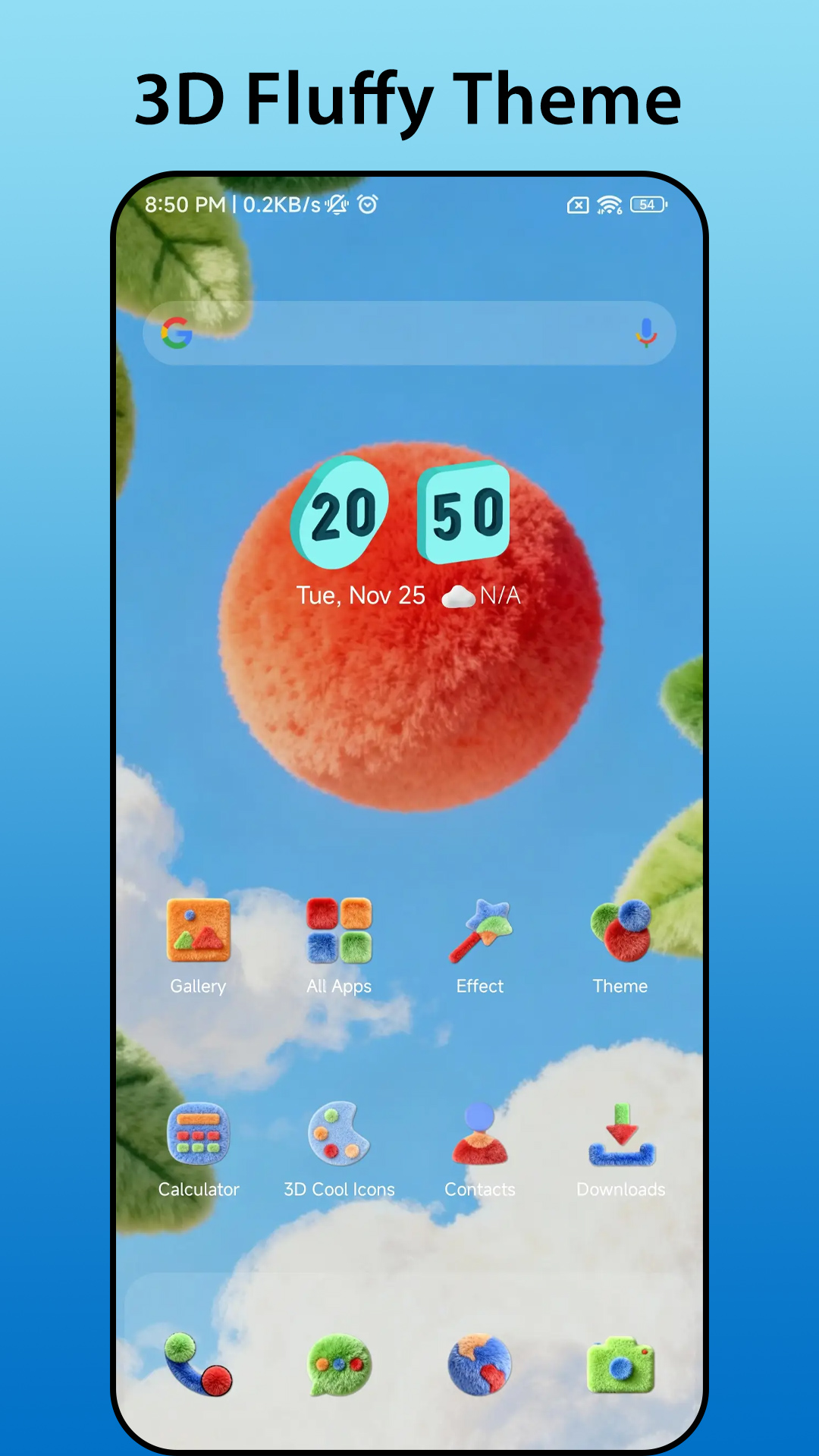 اسکرین شات 3 برنامه 3D Droid16 Launcher