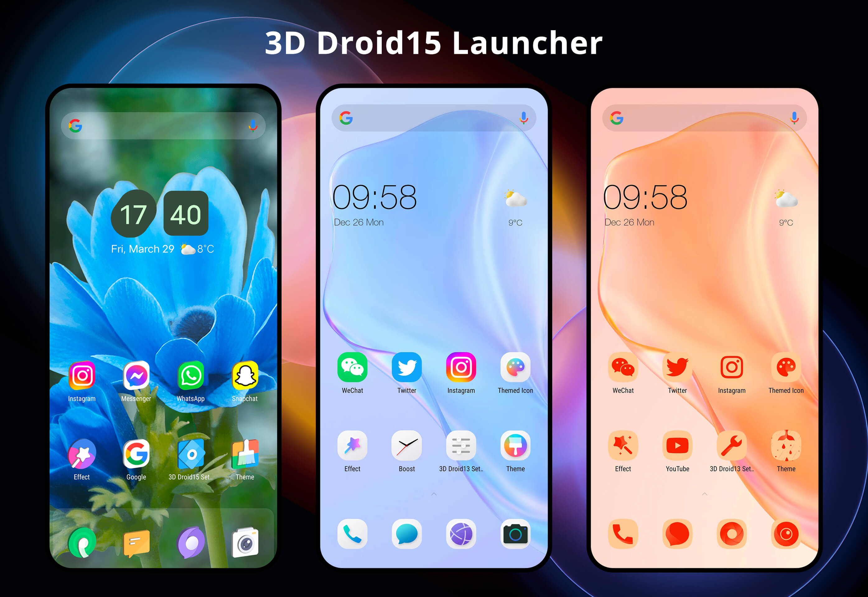 اسکرین شات 1 برنامه 3D Droid15 Launcher