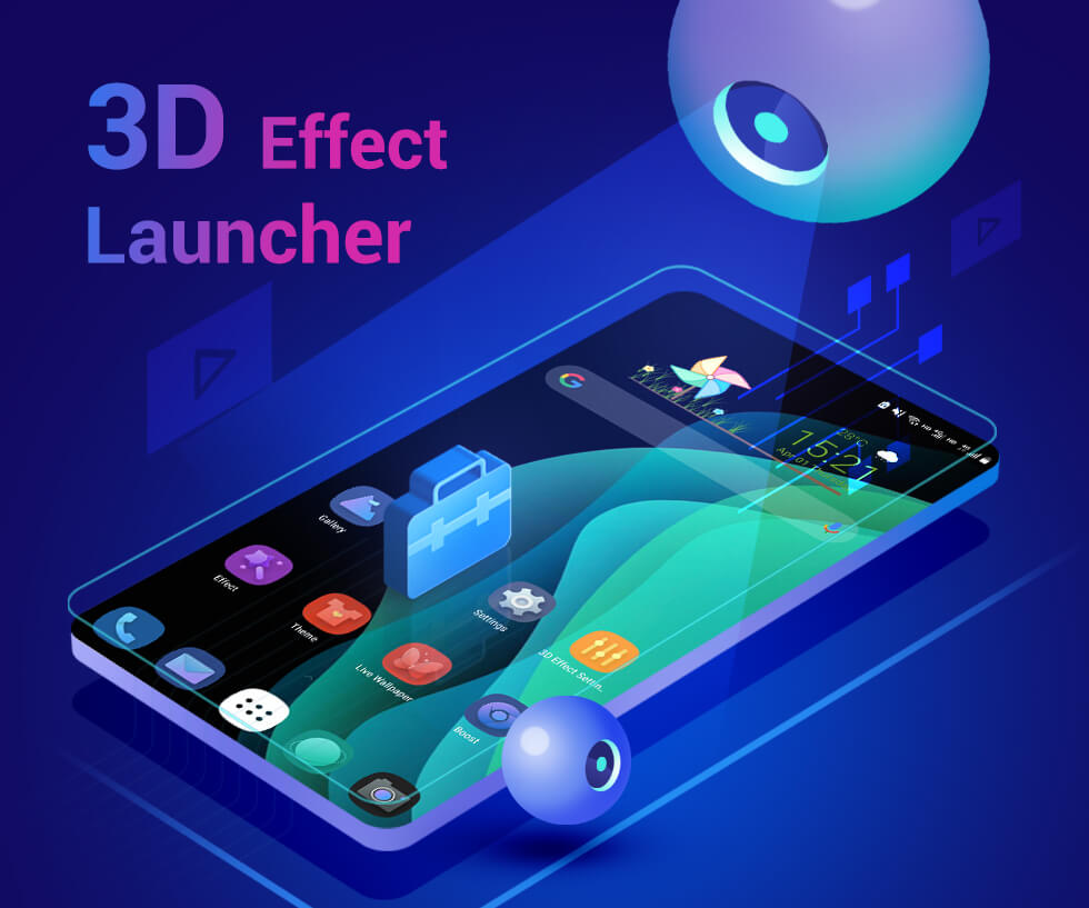 اسکرین شات 1 برنامه 3D Effect Launcher, Cool Live
