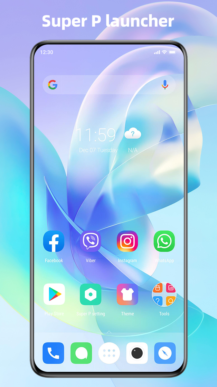اسکرین شات 1 برنامه Super P Launcher, Theme