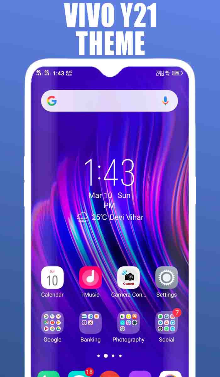 اسکرین شات 2 برنامه Vivo Y21s Launcher