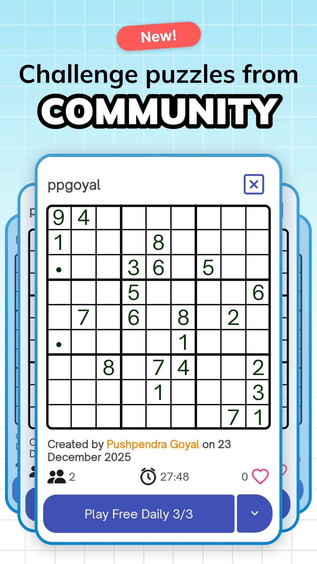 اسکرین شات 1 بازی Sudoku - Classic Brain Puzzle