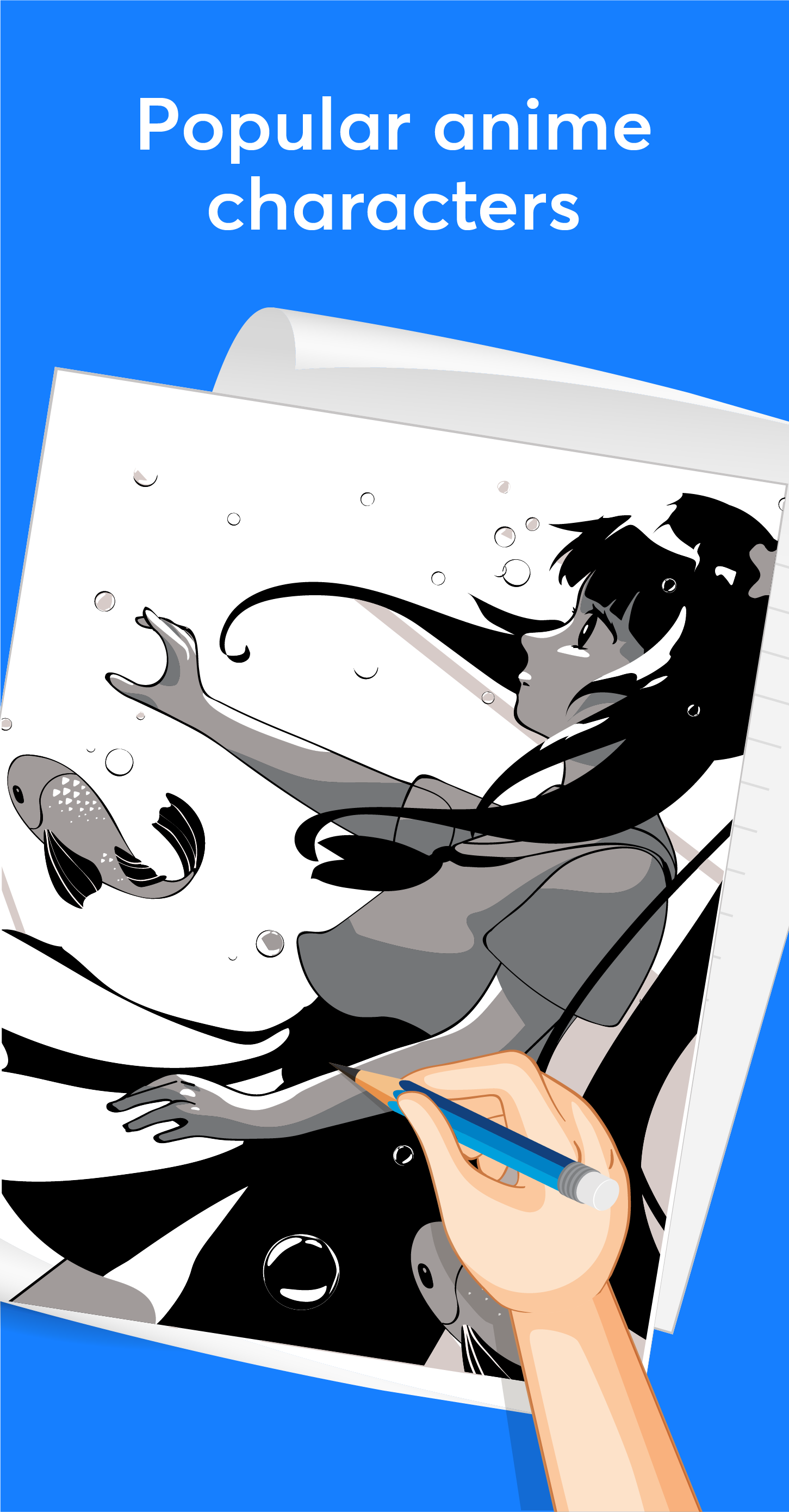 اسکرین شات 2 برنامه Learn to Draw Anime by Steps