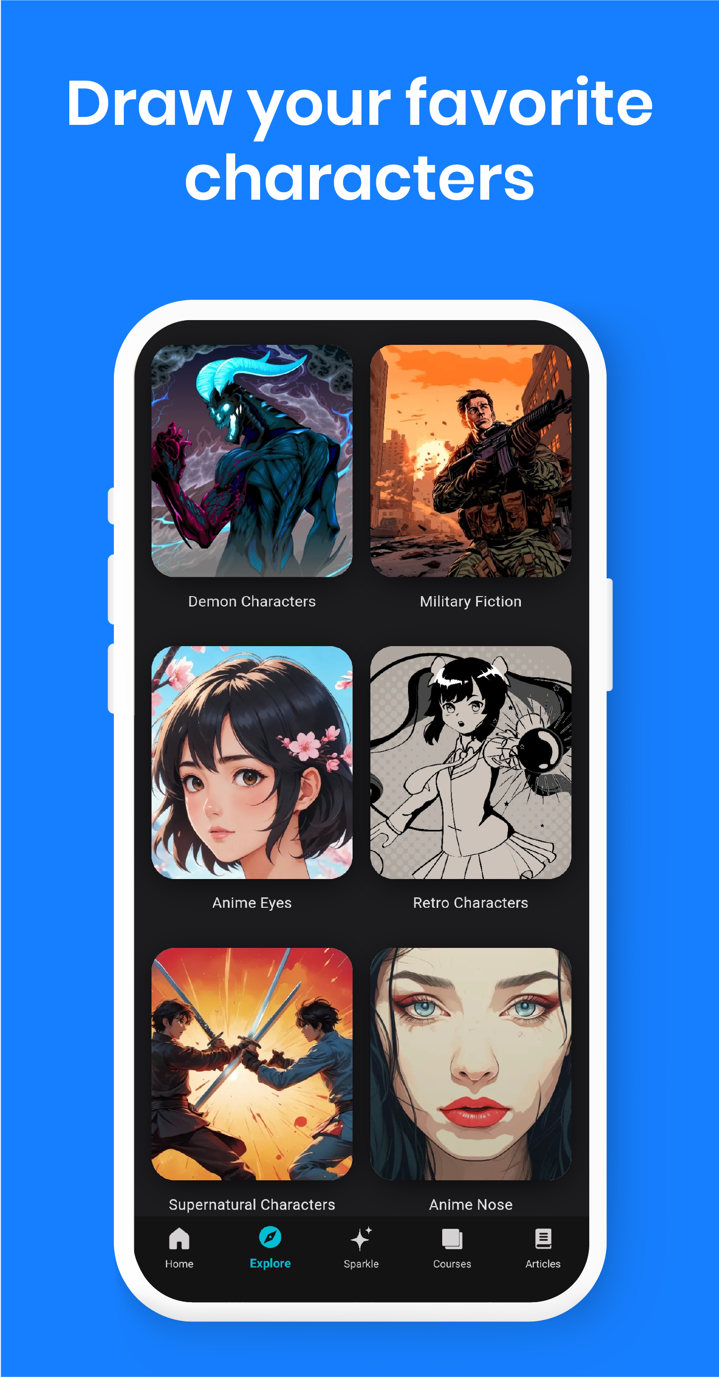 اسکرین شات 3 برنامه Learn to Draw Anime by Steps