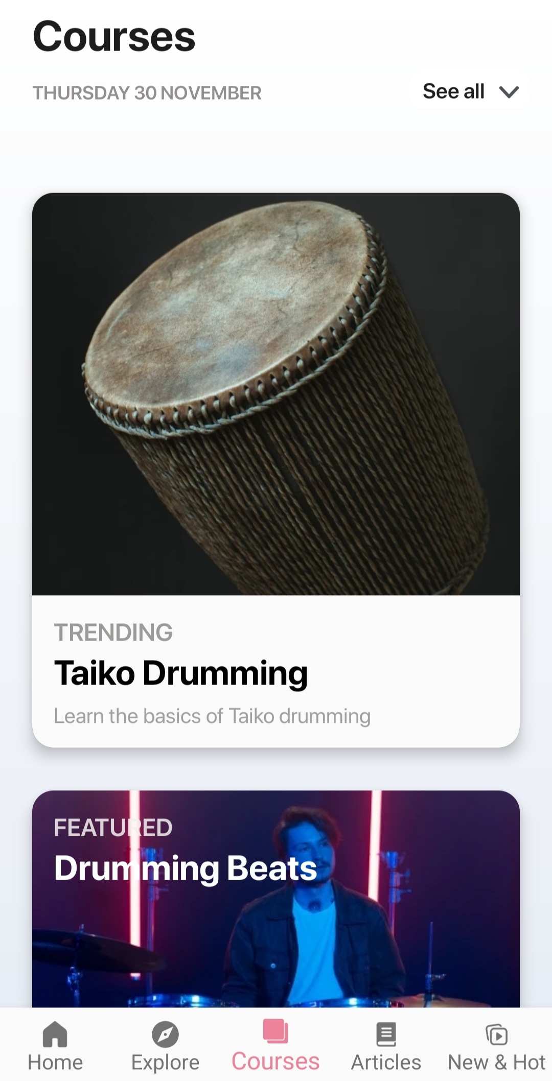 اسکرین شات 5 برنامه Learn Drums App - Drumming Pro