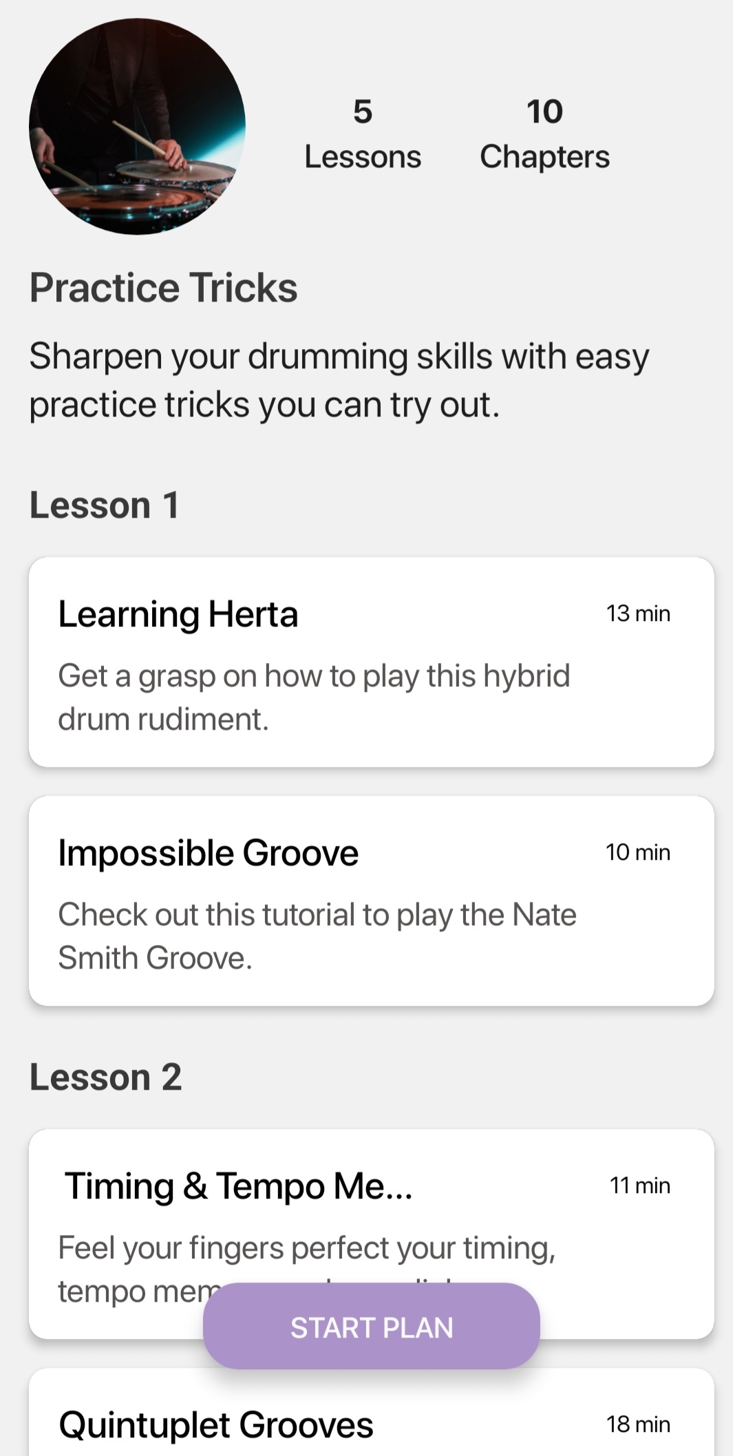 اسکرین شات 6 برنامه Learn Drums App - Drumming Pro