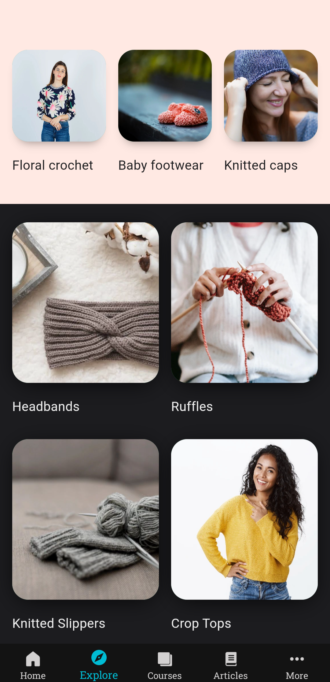 اسکرین شات 8 برنامه Learn Knitting and Crocheting