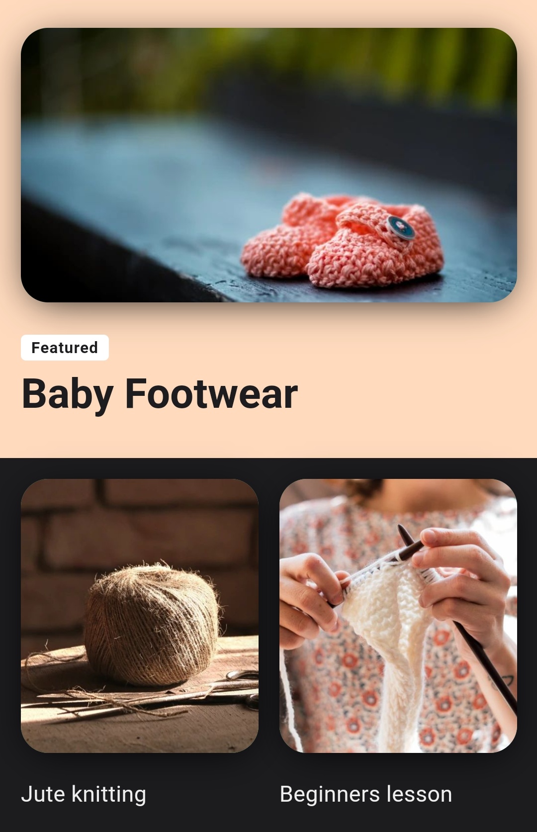 اسکرین شات 1 برنامه Learn Knitting and Crocheting