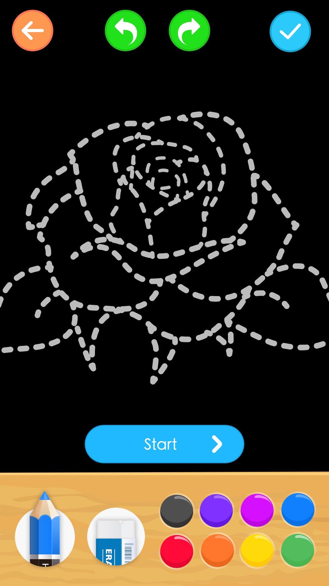 اسکرین شات 1 برنامه Learn to Draw Flower
