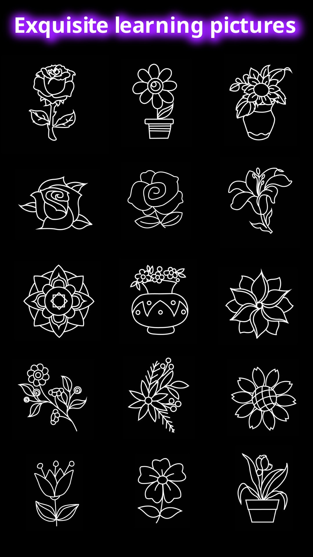 اسکرین شات 8 برنامه Learn to Draw Flower