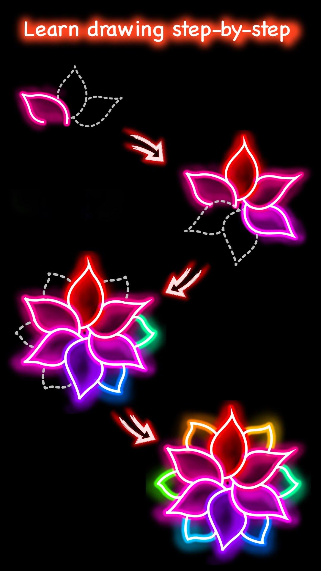 اسکرین شات 3 برنامه Learn to Draw Flower