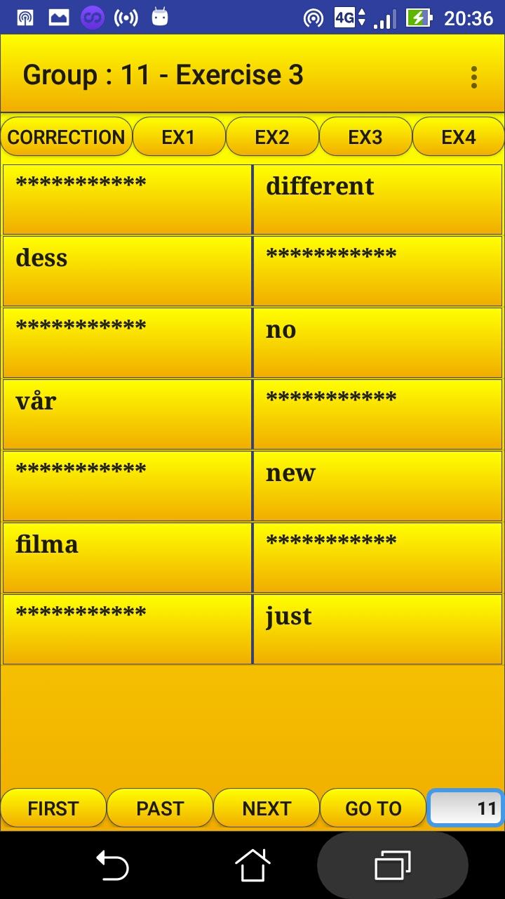 اسکرین شات 4 برنامه 2000 Swedish Words (most used)