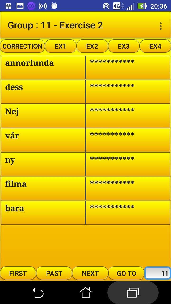 اسکرین شات 3 برنامه 2000 Swedish Words (most used)