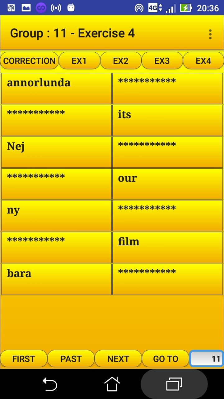 اسکرین شات 5 برنامه 2000 Swedish Words (most used)