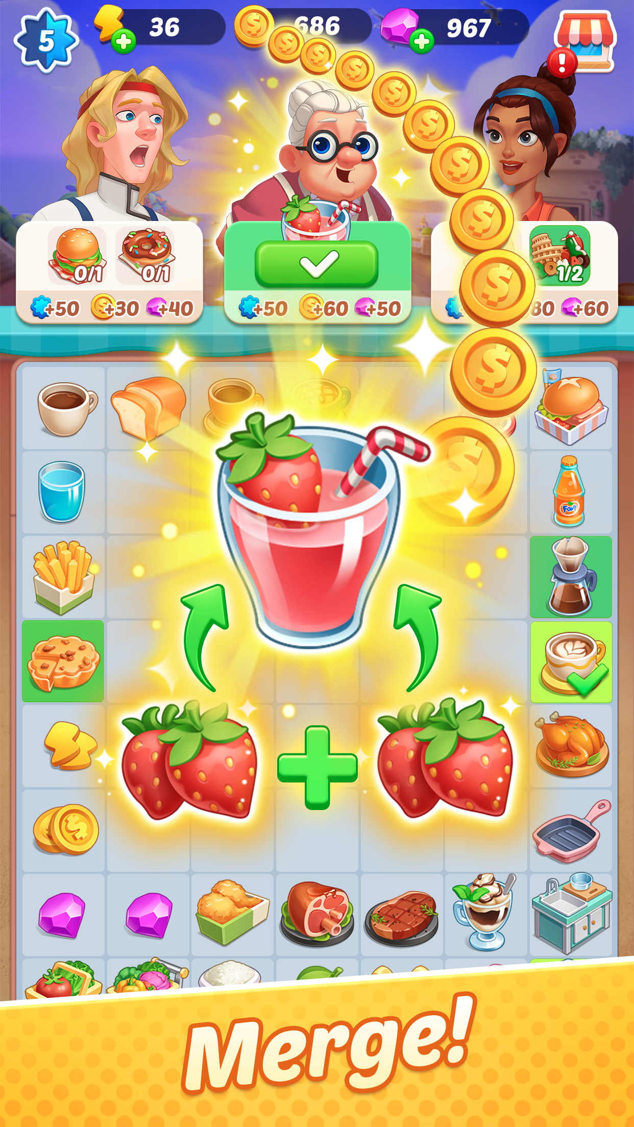 اسکرین شات 1 بازی Gossip Street: Merge & Story