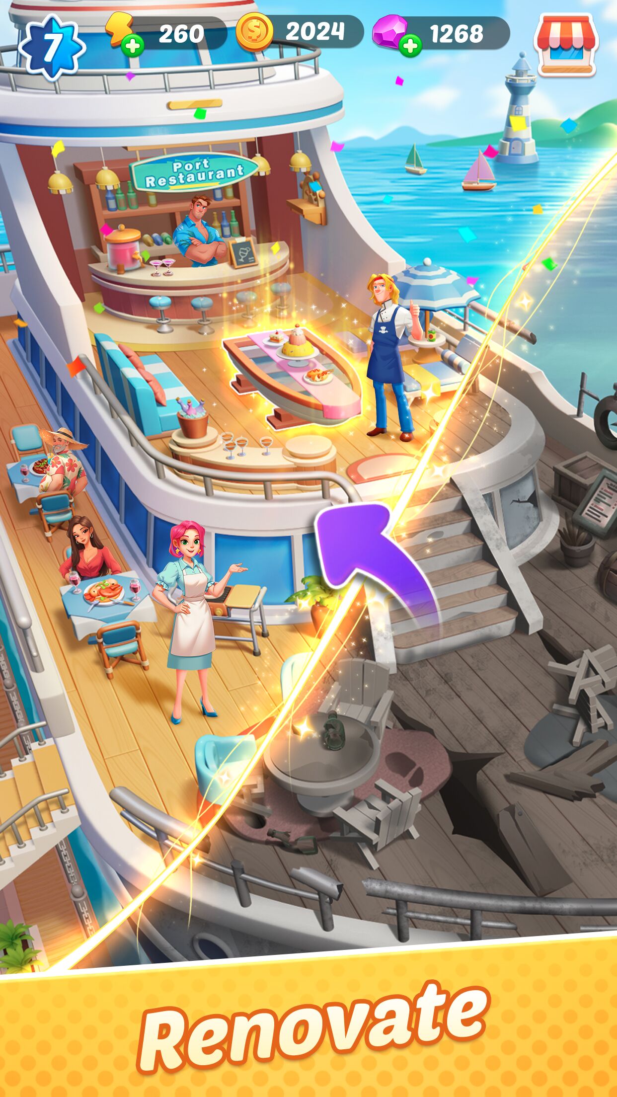 اسکرین شات 4 بازی Gossip Street: Merge & Story