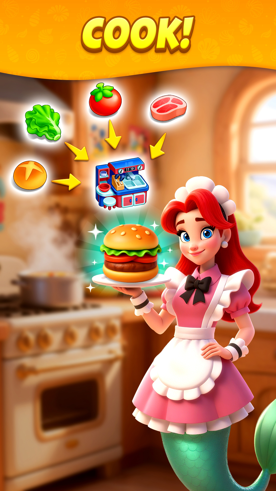 اسکرین شات 2 بازی Merge Ocean - Story & Cooking