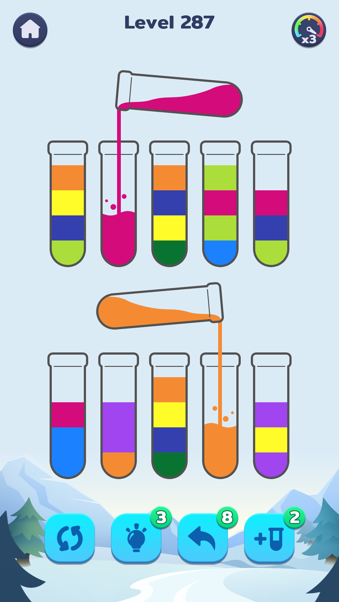 اسکرین شات 1 بازی Water Sort - Color Puzzle