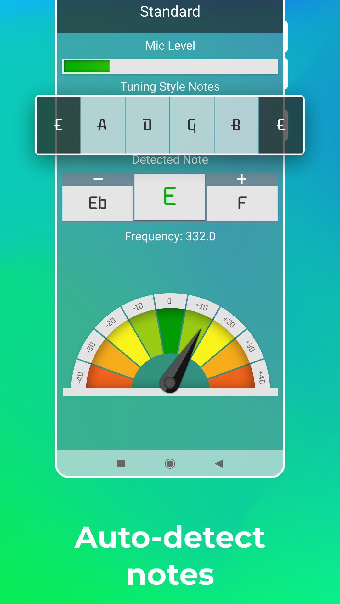اسکرین شات 4 برنامه Guitar Tuner