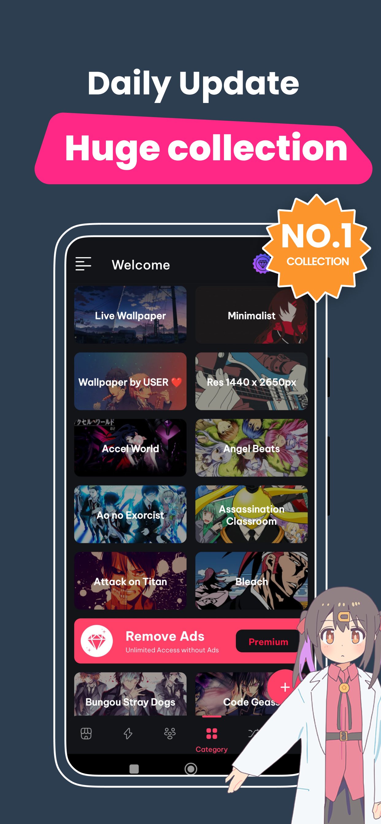 اسکرین شات 8 برنامه +9000000 Anime Live Wallpapers