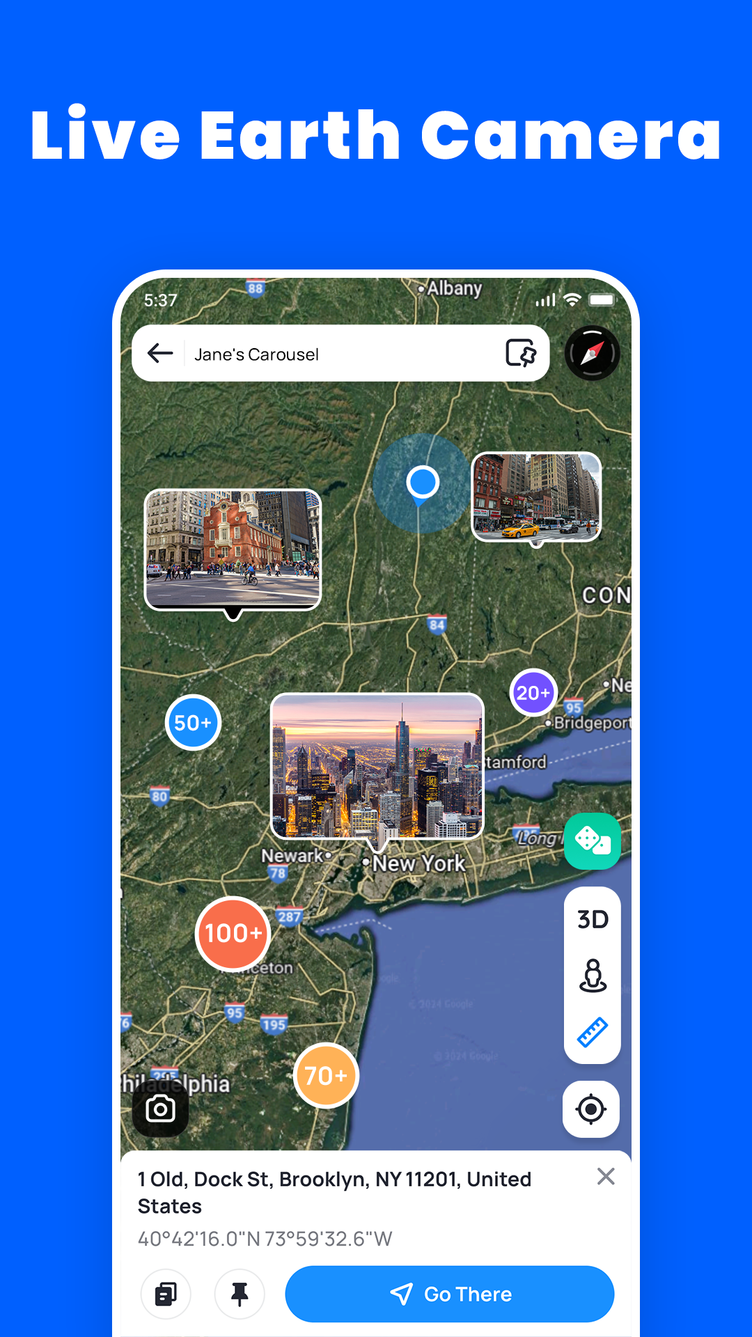 اسکرین شات 2 برنامه Live Satellite Map: Earth Cam