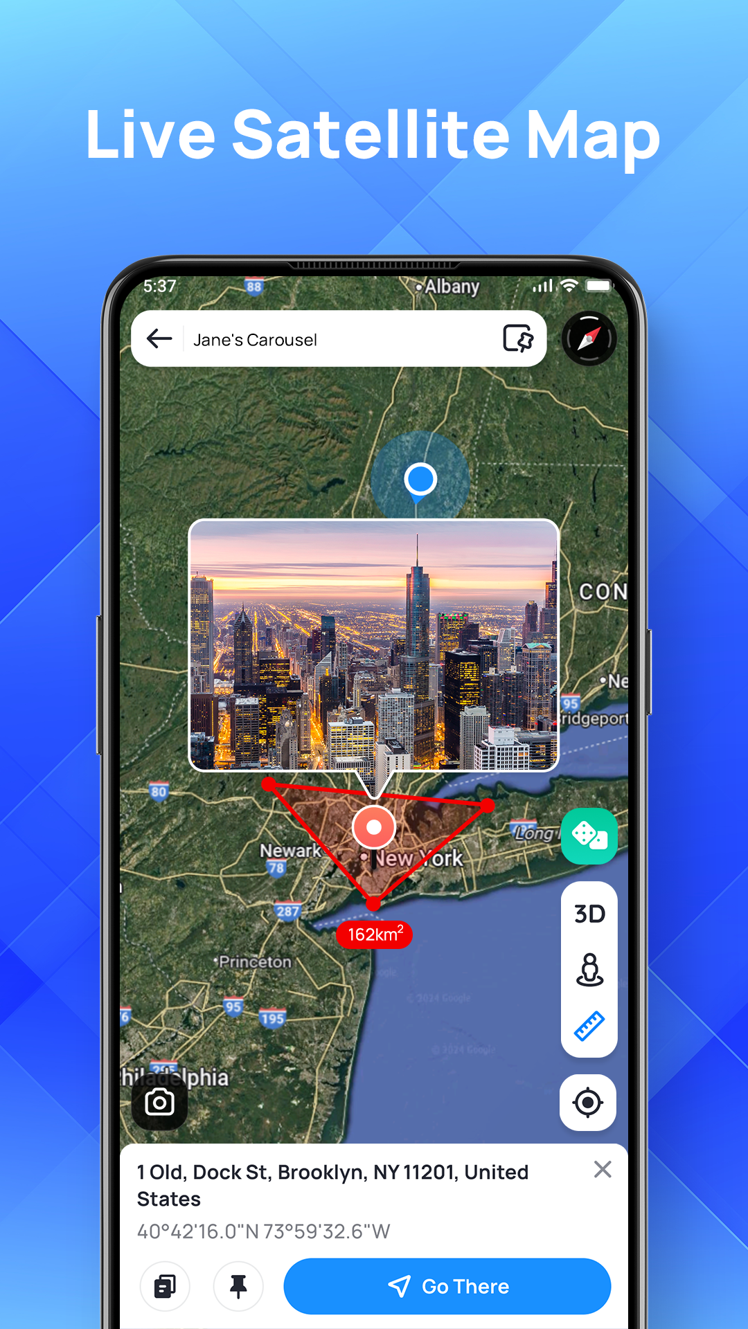 اسکرین شات 2 برنامه Live Satellite Map: Earth Cam