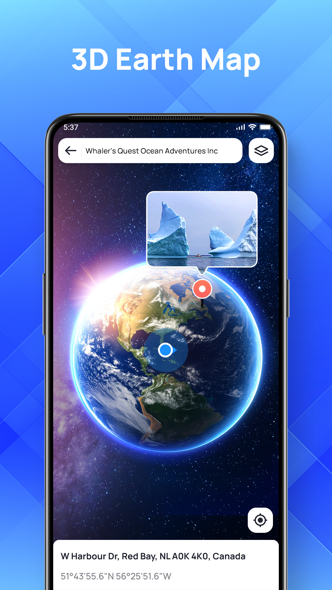 اسکرین شات 1 برنامه Live Satellite Map: Earth Cam