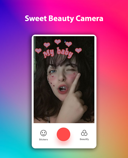 اسکرین شات 2 برنامه Sweet Beauty Camera