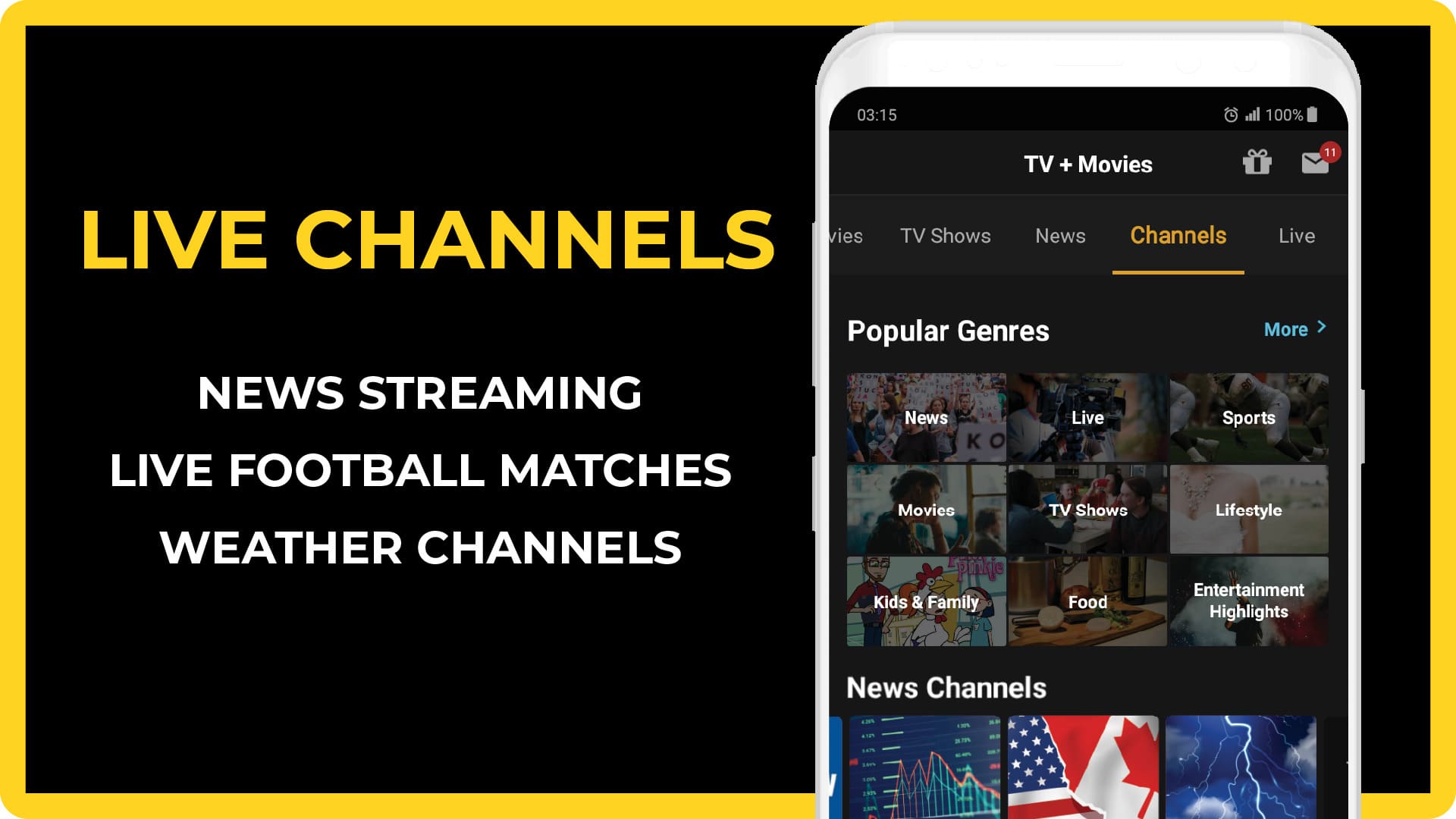 اسکرین شات 6 برنامه FREECABLE© TV App: Shows, News