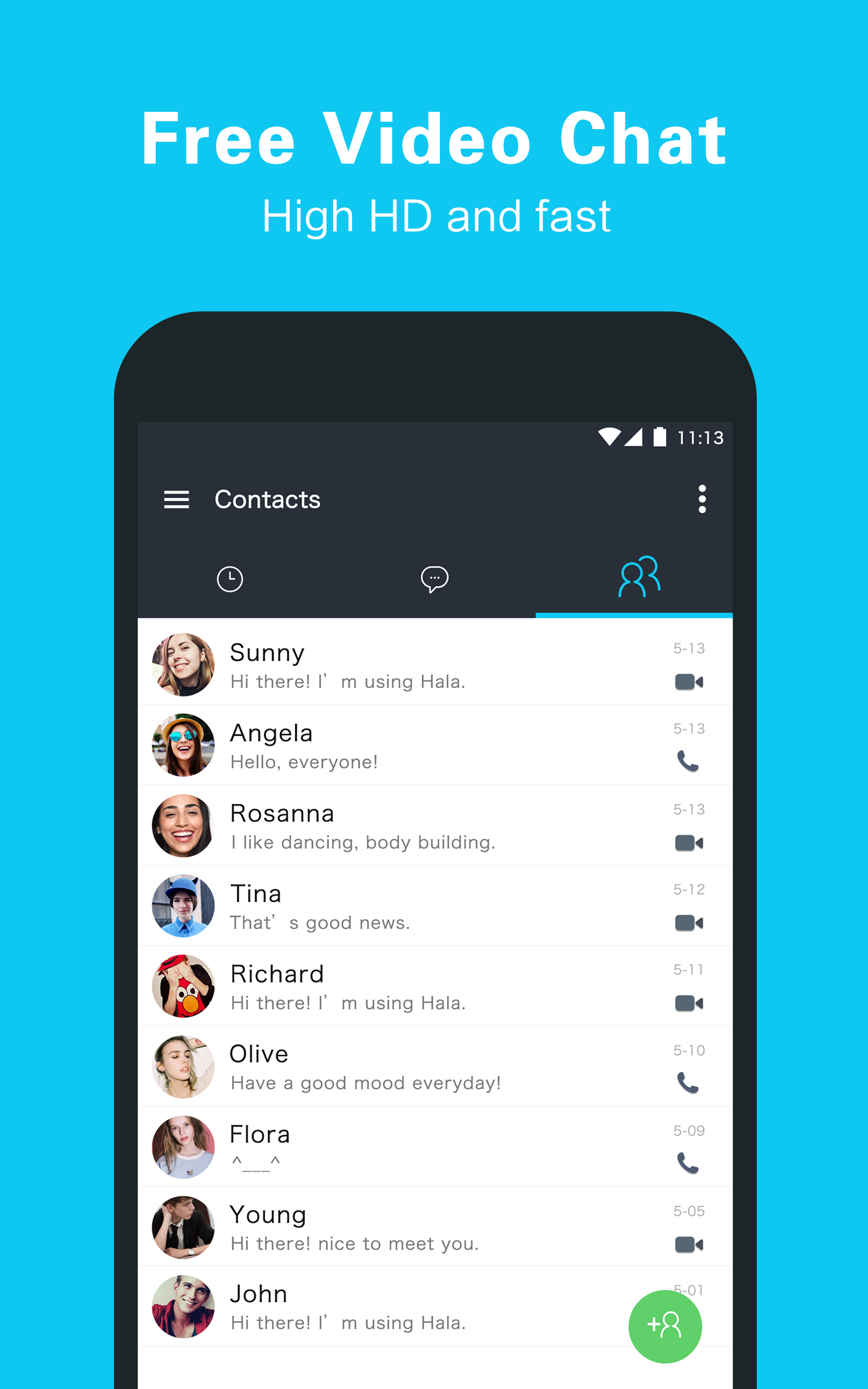اسکرین شات 6 برنامه Hala Video Chat & Voice Call