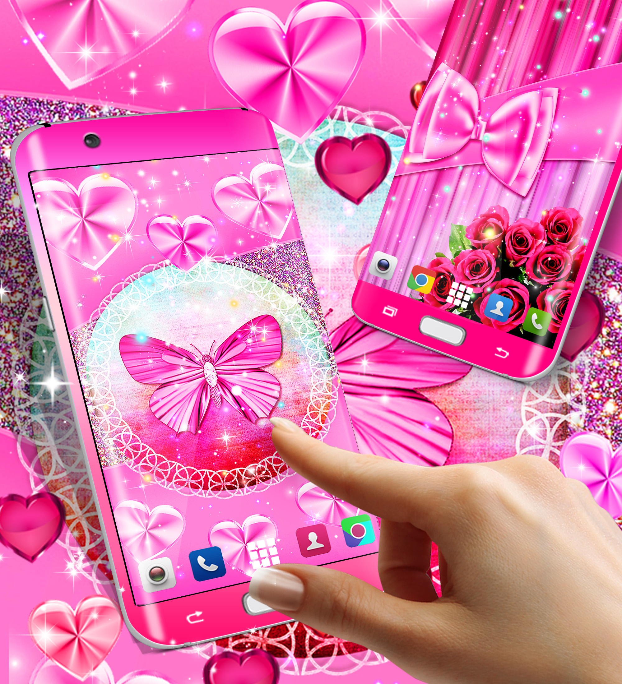 اسکرین شات 4 برنامه Wallpapers for girls
